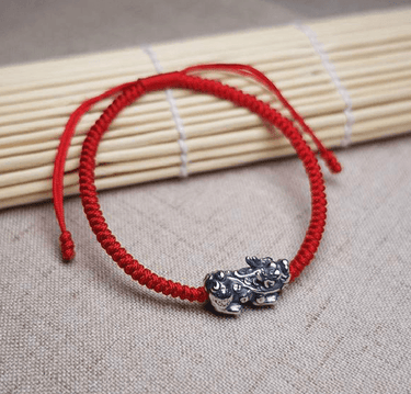 Mens' Pure Silver PI XIU MONEY MAGNET Feng Shui Bracelet
